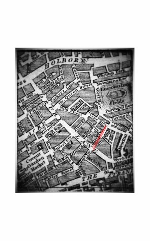 Old map Clare Market area 1856