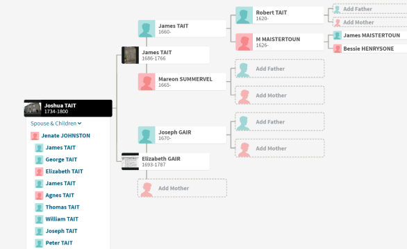 Tait Joshua, mini tree
