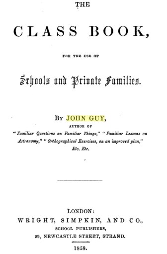John Guy book printers Wright Simpkin &amp; Co